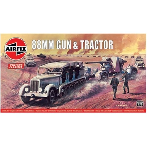 View product details for the Airfix 88mm Flak Gun & Tractor 1:76 Scale Plastic Model Kit