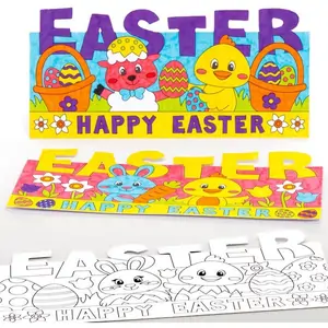 Baker Ross Colour-in Easter Pop-up Cards (Pack of 10) Easter Crafts For Kids, Gifts For Children
