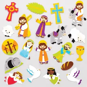 Baker Ross Holy Week Foam Stickers (Pack of 120) Easter Craft Supplies