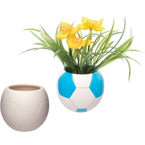 Baker Ross Football Ceramic Flowerpots (Box of 2)