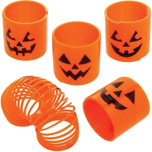 Baker Ross Mini Pumpkin Springs - 8 Pumpkin Springs For Halloween Games. A Great Party Bag Filler And Fun Toy. Size: 30mm In Diameter.Art & Crafts
