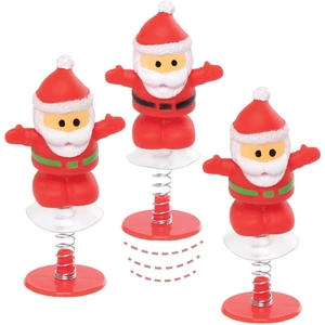 Baker Ross Santa Jump-ups - Pack of 6. 2 Assorted Designs. Delayed Action Jump Up Toys. 7 cm Height