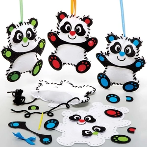Baker Ross Panda Sewing Kits (Pack of 3)