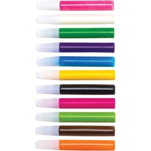 Baker Ross Suncatcher Paint Pens Bumper Pack (Pack of 12) Art Supplies, Art Materials 12 assorted colours - Green, Purple, Yellow, Pink, Blue, Orange, Black, Light Pink, Brown, Dark Green, Red & White