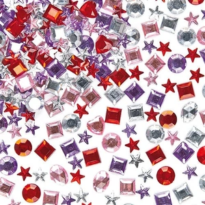 Baker Ross Self-Adhesive Acrylic Jewels (Pack of 200) Craft Embellishments