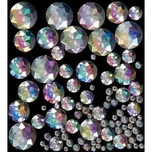 Baker Ross Iridescent Acrylic Jewels (Pack of 200) Craft Embellishments
