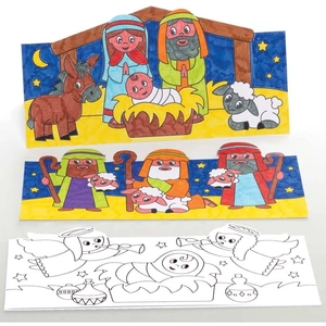 View product details for the Nativity Colour-in Pop-Up Cards (Pack of 10)