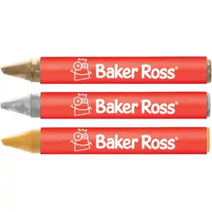 Baker Ross Chunky Metallic Crayons (Per 2 boxes) Drawing