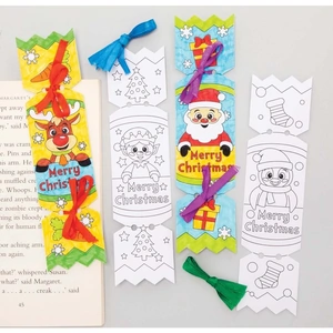 View product details for the Christmas Cracker Colour-in Bookmarks (Pack of 12)