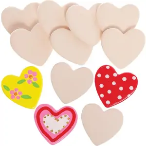Baker Ross Heart Ceramic Painting Stones (Pack of 15) Natural Craft Materials
