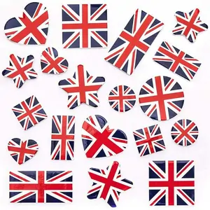 Baker Ross Union Jack Foam Stickers (Pack of 200) Coronation Craft Supplies, 10 Assorted Designs