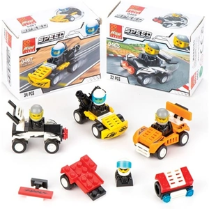Baker Ross Speed Racer Building Brick Kits - 4 Building Bricks For Building your Own Race Cars In 4 Different Designs. Size: 7cm