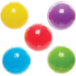 Baker Ross Rainbow Colours Bouncy Balls (Pack of 12) Pocket Money Toys, 5 Assorted Colours - Red, Yellow, Blue, Green & Purple