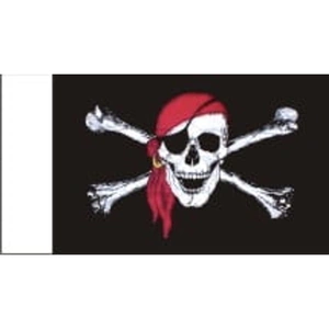 Becc Flags Jolly Roger Red Scarf Cotton Flag - 15mm (2 Pack) - JR02AA