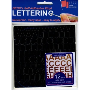 Becc Flags Vinyl Lettering Matt Black - 5mm - VLMB5