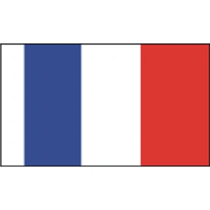 Becc Flags France Cotton Naval Tricolour Flag - 25mm - F01B