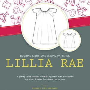 View product details for the Bobbins & Buttons Sewing Pattern Lillia Rae Dress
