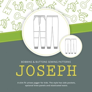 View product details for the Bobbins & Buttons Sewing Pattern Joseph Joggers