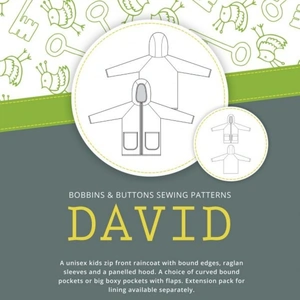 View product details for the Bobbins & Buttons Sewing Pattern David Raincoat