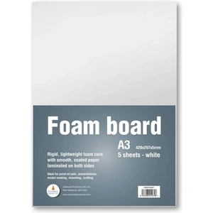 Cathedral Foam Board A3 5mm Recyclable Pack Of 5 White
