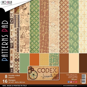 Ciao Bella Papers 12x12 Patterns Pad Codex Leonardo