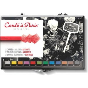 Conte a Paris Conte Crayons Hard Pastels 12 Set Assorted Colours