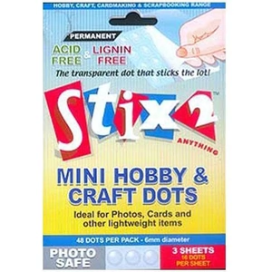 Craft Stash Stix2 Mini Craft Glue Dots Permanent 6mm | 48 Dots