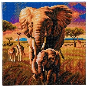 Craft Stash Crystal Art Kit Elephant Of The Savannah | 30cm x 30cm