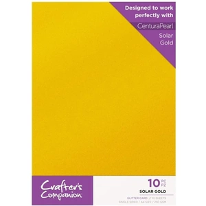Craft Stash Crafter's Companion Glitter Card Solar Gold | 10 Sheets