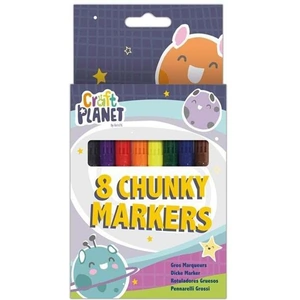 Craft Stash Craft Planet Chunky Marker Pens | Pack of 8