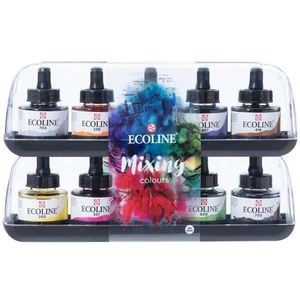 Craft Stash Ecoline Liquid Watercolour Ink Set Mixing 30ml | Set of 10