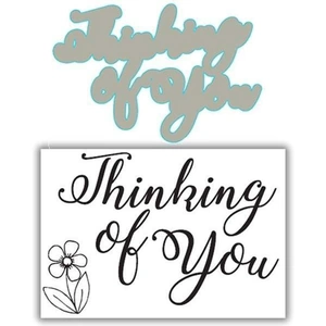 Craft Stash Julie Hickey Designs Stamp & Die Set Signature Thinking of You Set of 3 | Guys & Gals Collection