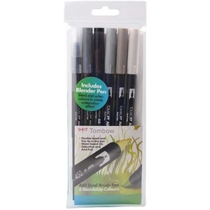 Craft Stash Tombow ABT Dual Brush Pen Grey | Set of 6