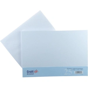 Craft UK C5 White Cards Envelopes-25'S