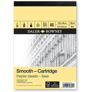 Daler-Rowney Smooth Cartridge Paper Pad A5
