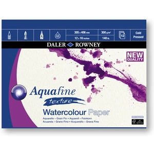 Daler-Rowney Aquafine Texture Watercolour Paper Pad 12" x 16"