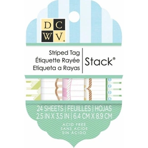Die Cuts With View 2X3 Stripes Tag Stack
