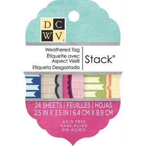 Die Cuts With View 2X3 Weathered Tag Stack