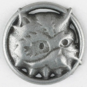 Dill Ric Rac Raccoon Buttons Silver