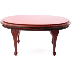 Dolls House Emporium Queen Anne Oval Dining Table Mahogany for 12th Scale Dolls House