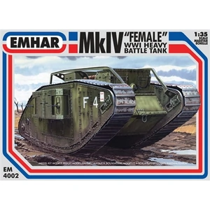 Emhar MkIV Female WWI Heavy Battle Tank 35th Scale Plastic Model Kit - EM4002