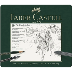 Faber-Castell Pitt Monochrome Graphite Set Medium Tin of 19