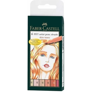 Faber-Castell Pitt Artist Colour Brush Pen Wallet of 6 Skin Tones