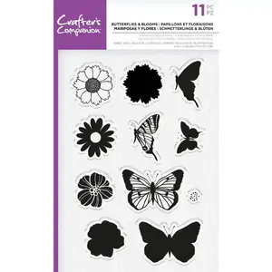 Gemini Crafters Companion Photopolymer Stamp - Butterflies & Blooms