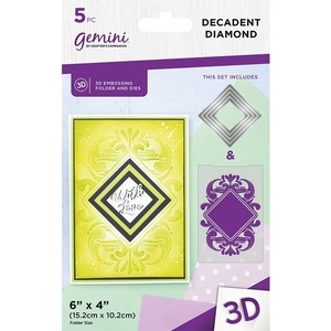 Gemini Frames 3D Embossing Folder and Nesting Dies - Decadent Diamond