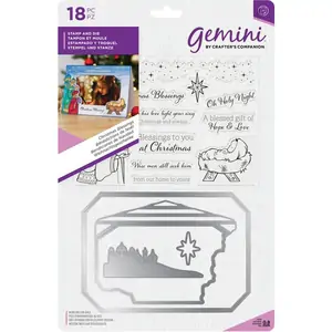 Gemini Photo Frame Stamp and Die - Christmas Blessings