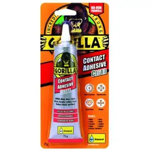 Gorilla Contact Adhesive Waterproof No-Run Formula Clear 75g