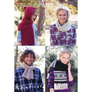 Hayfield Tweed Knitting Pattern 7494
