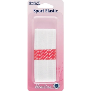Hemline Sport Elastic White