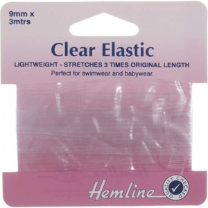 Hemline Transparent Elastic Clear